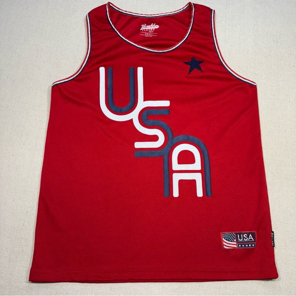 Brooklyn Cloth Mfg. Co. - Red USA Tank Top - Size Small